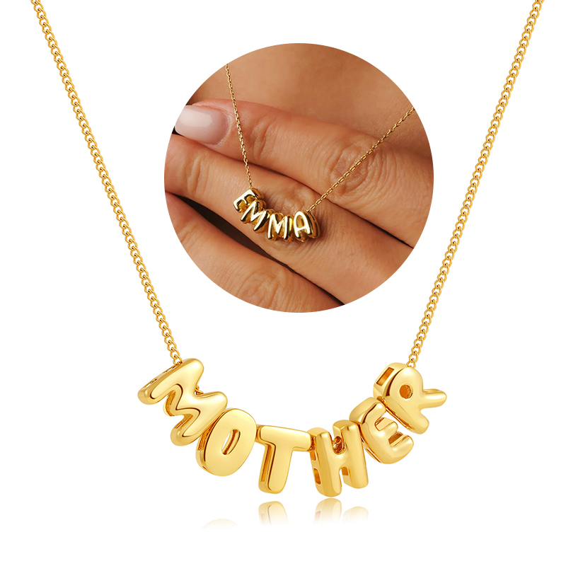 3D Printing Jewellery - Naszyjniki z literami typu bubble, personalizowane