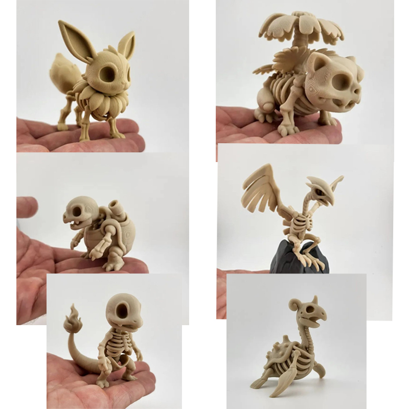 3D Printing Mockup - Model kości zrelikwii Pokémona Eevee Charmander,