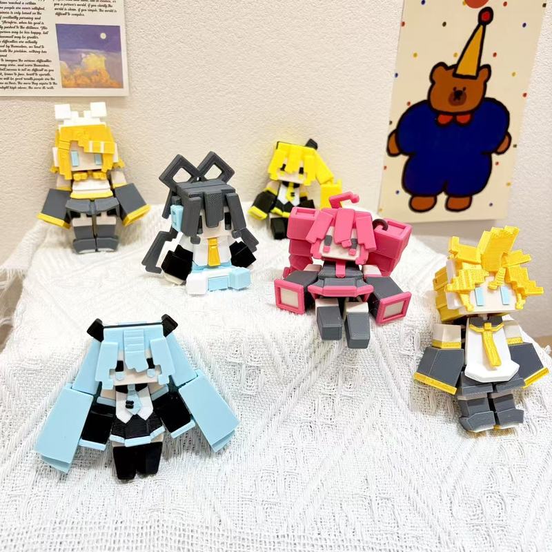 3D Printing Mockup - Anime Hatsune Miku 3D Drukowany Brelok
