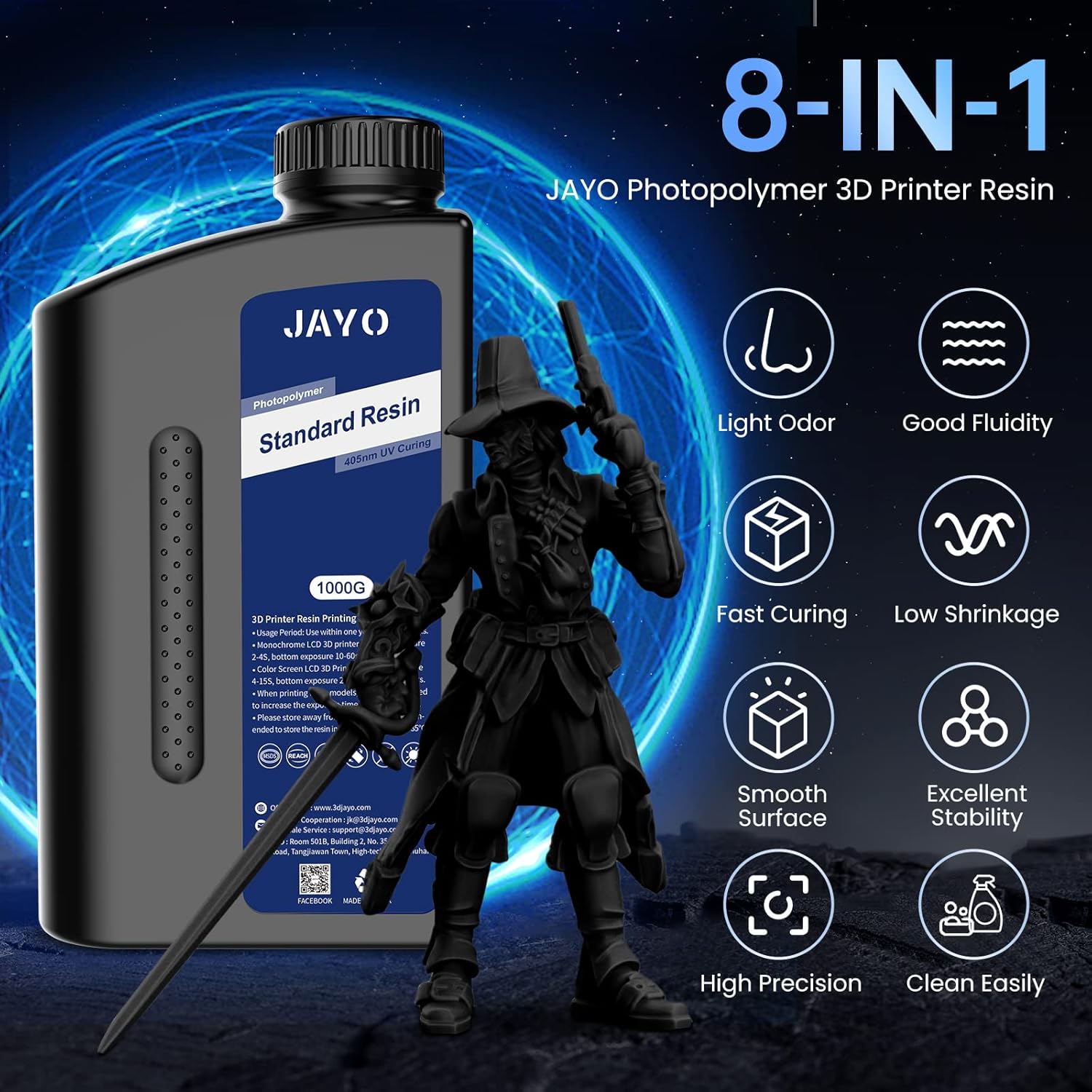 JAYO Standard / Podobny do ABS – 3D Printing Uv Resin recenzja i cena