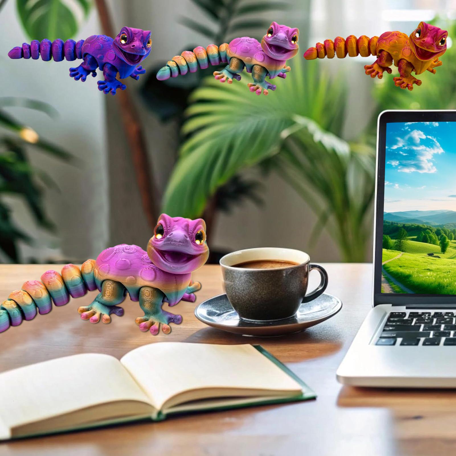 Figurka gekona drukowana w 3D, – 3D Printing Mockup recenzja i cena