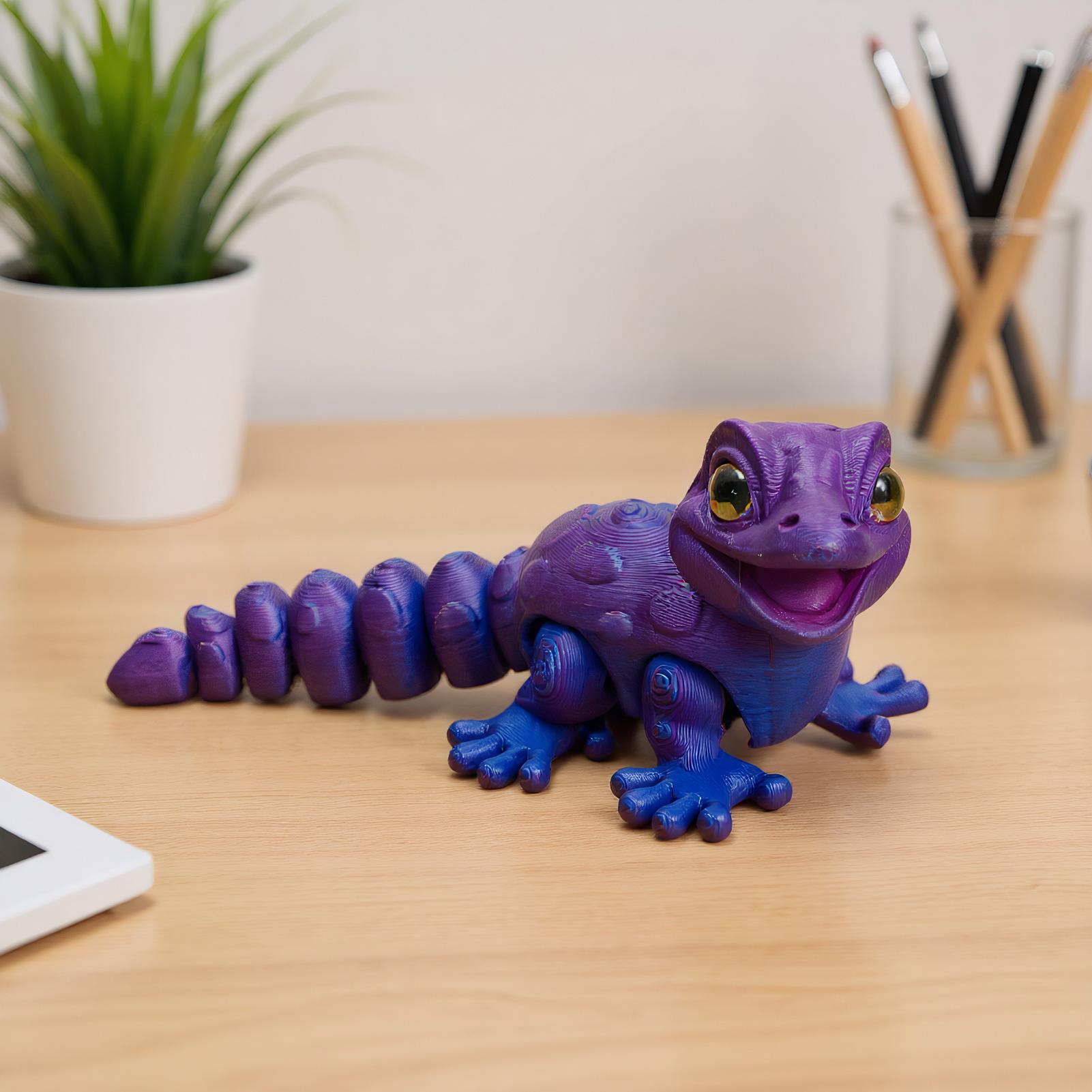 Figurka gekona drukowana w 3D, – 3D Printing Mockup recenzja i cena